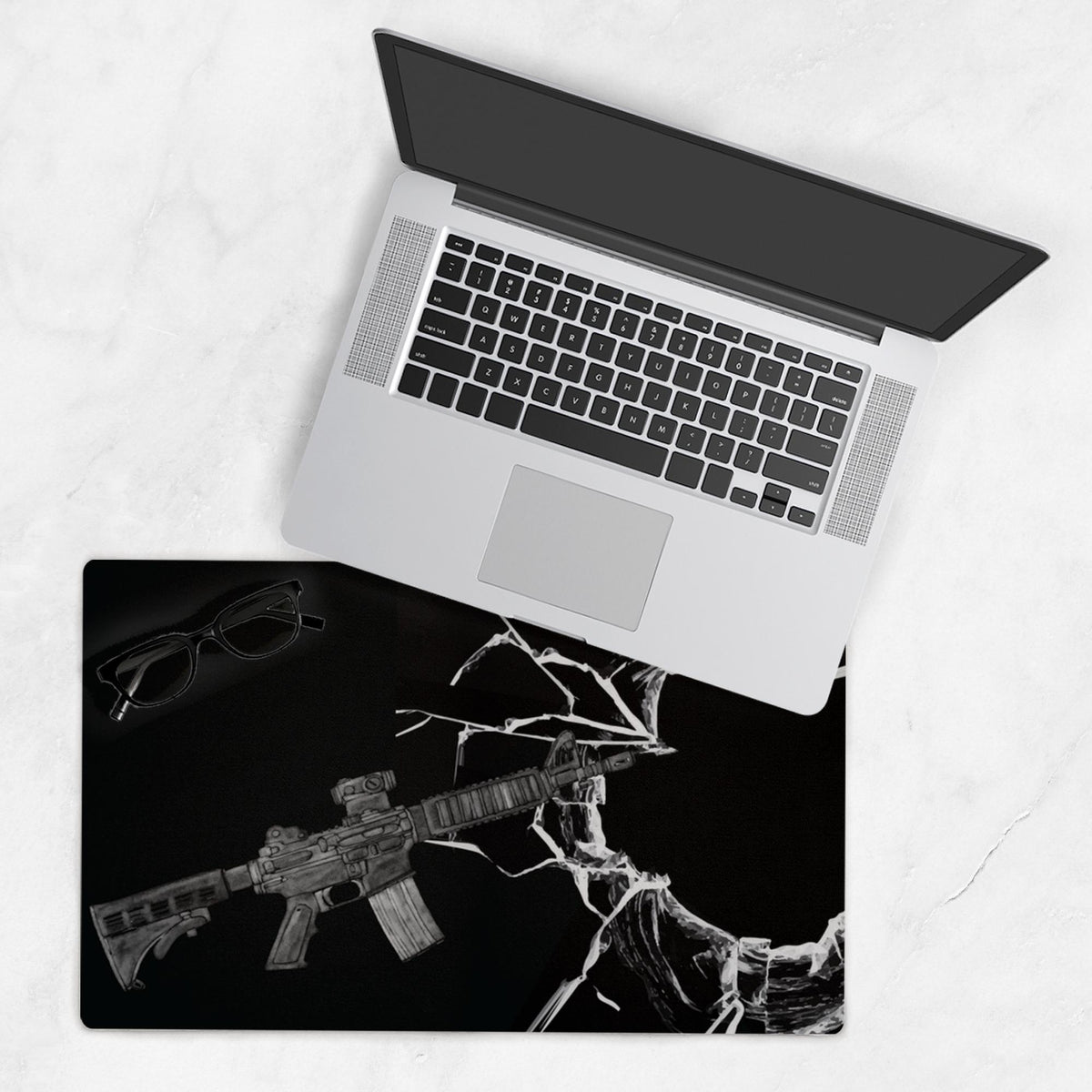 Broken Glass Bullet Hole AR-15 Desk Mats – American Sportsman Gear