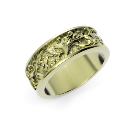 Nova Floral Scrollwork Ring