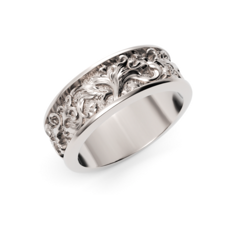 Nova Floral Scrollwork Ring