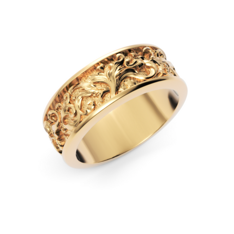 Nova Floral Scrollwork Ring