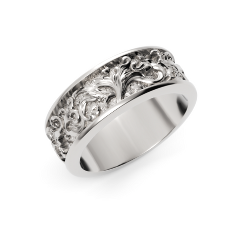 Nova Floral Scrollwork Ring
