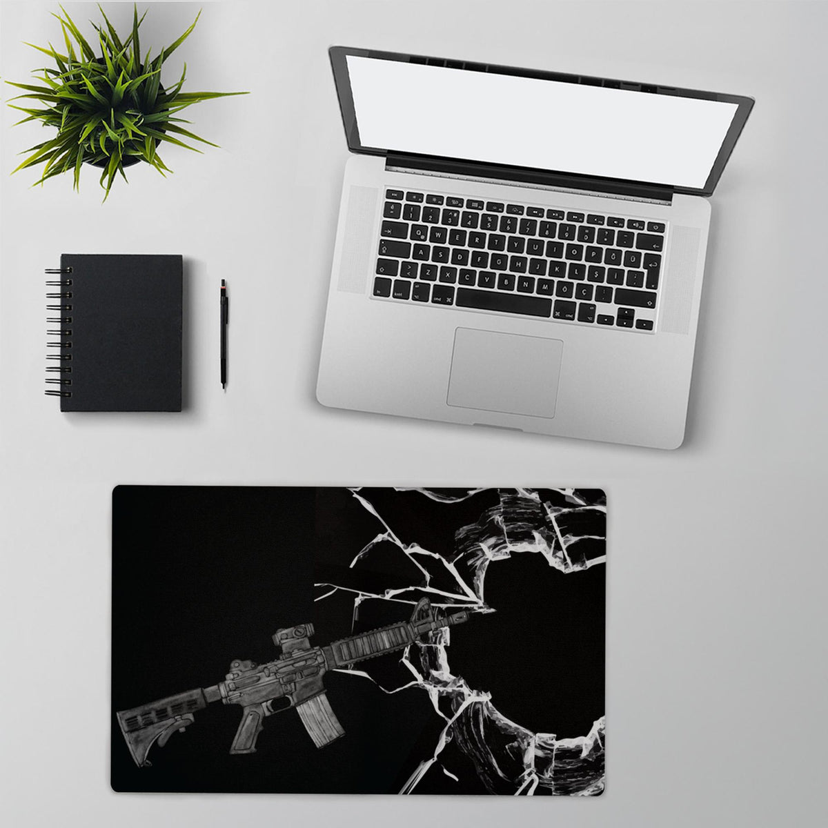 Broken Glass Bullet Hole AR-15 Desk Mats – American Sportsman Gear
