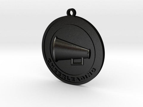 Sakcon Jewelers Charm Matte Black Steel Custom Cheerleading Charm 1"