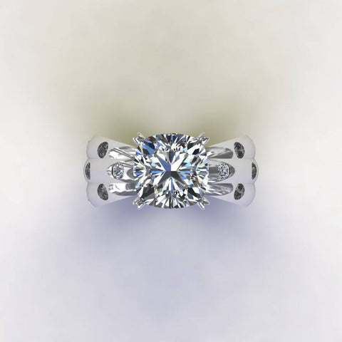 Sakcon Jewelers Flori Ring Engagement Ring, Moissanite Engagement Ring, Diamond Engagement Ring