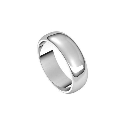 Wedding Band 6.0mm Half Round, Gold Band, Gold Wedding Ring, Silver Wedding Ring