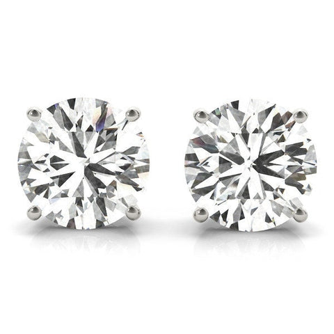 Diamond Stud Earrings .75ctw W/Screw-Backs