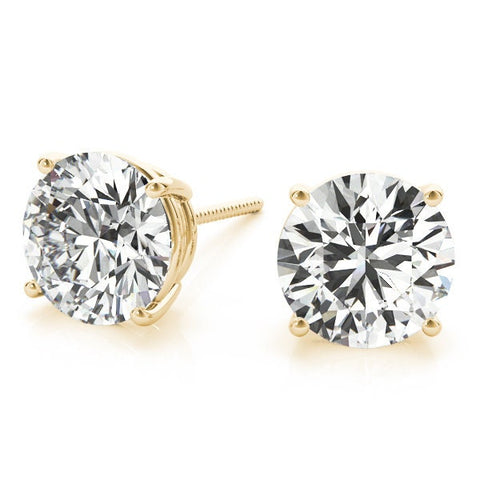 Lab Grown Diamond Stud Earrings 1.50ctw, gold and diamond earrings, back earrings