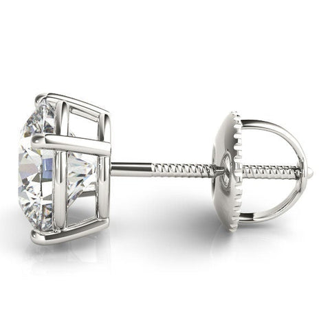 Lab Grown Diamond Stud Earrings 1.50ctw, gold and diamond earrings, back earrings