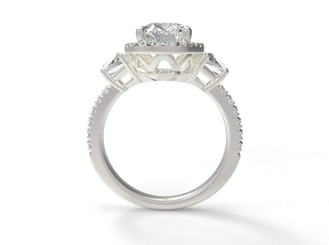 Sakcon Jewelers Paisley Moissanite Engagement ring in Gold, Platinum or Palladium
