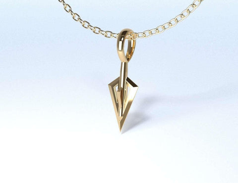 Sakcon Jewelers Pendant 14K Rose Gold Broadhead Bail Hunting Pendant