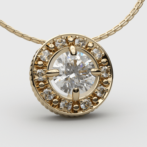 Sakcon Jewelers Pendant 14K Yellow Gold Eden Lab Grown Diamond Pendant