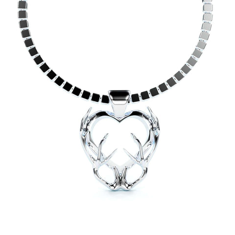 Sakcon Jewelers Pendant Antler Heart Pendant