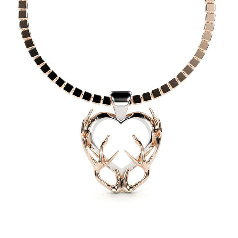 Sakcon Jewelers Pendant Antler Heart Pendant