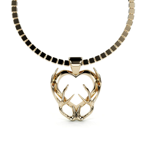 Sakcon Jewelers Pendant Antler Heart Pendant