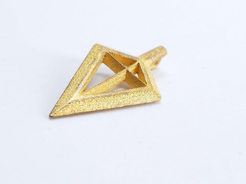 Sakcon Jewelers Pendant Gold Plated Steel Spirit Of The Bowhunter Broadhead Hunting Pendant-Small