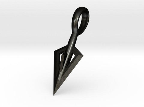 Sakcon Jewelers Pendant Matt Black Steel Broadhead Bail Hunting Pendant