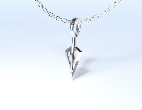 Sakcon Jewelers Pendant Palladium Broadhead Bail Hunting Pendant