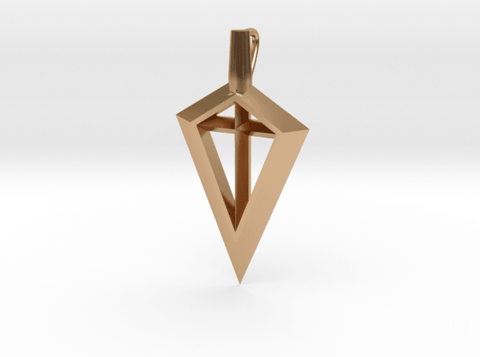 Sakcon Jewelers Pendant Polished Bronze Spirit Of The Bowhunter Broadhead Hunting Pendant-Medium