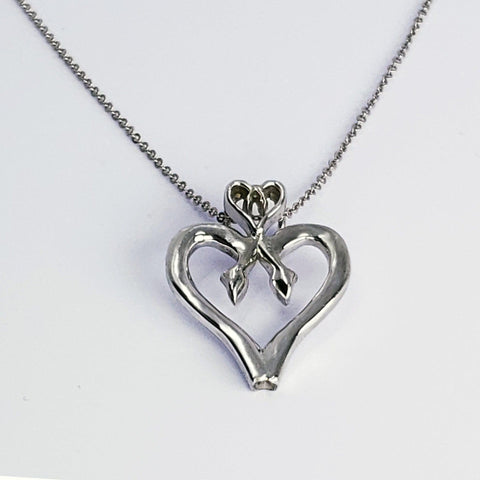 Sakcon Jewelers Pendant Sterling Silver Hooked On Love Fishing Pendant
