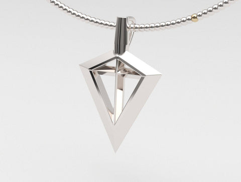 Sakcon Jewelers Pendant Sterling Silver Spirit Of The Bowhunter Broadhead Hunting Pendant-Medium