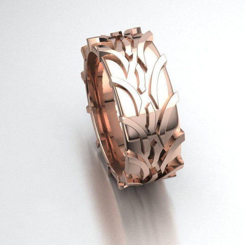Sakcon Jewelers Ring 14k Rose Gold Mystic Tire Ring-3