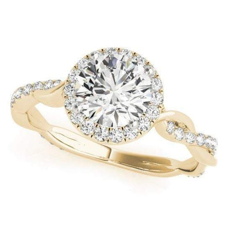 Sakcon Jewelers Ring 14k Yellow Gold Bryn Moissanite Engagement Ring