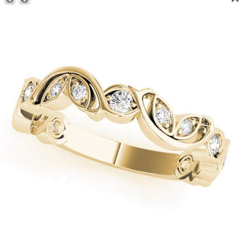 Sakcon Jewelers Ring 14K Yellow Gold Candida .25ctw Stackable Ring