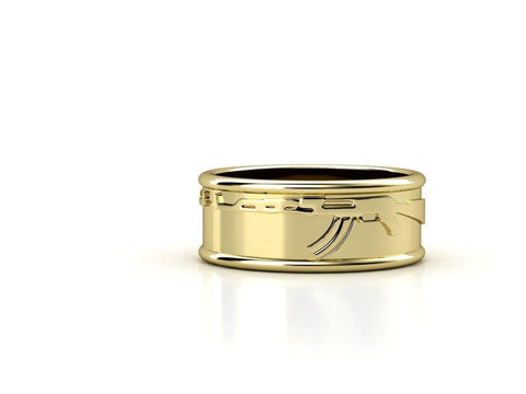 Sakcon Jewelers Ring AK-47 Gun Ring 10mm