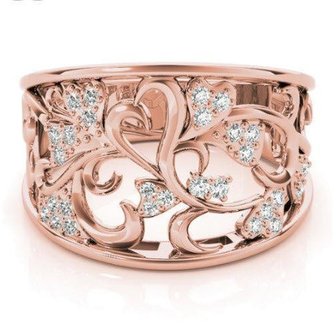 Sakcon Jewelers Ring Anaya Diamond Ring, vine ring, heart ring
