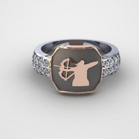 Sakcon Jewelers Ring Bow Hunting Ring-Diamond Ring