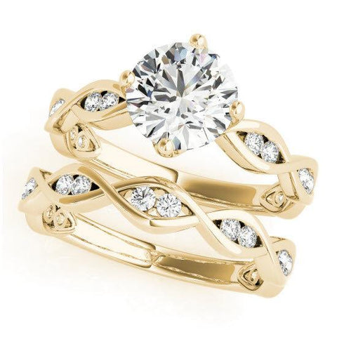 Sakcon Jewelers Ring Ciara  Moissanite & Diamond Channel Entwined Engagement Ring