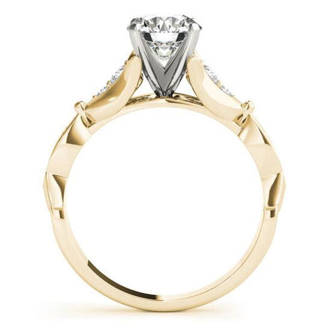 Sakcon Jewelers Ring Dakota Diamond and Moissanite Engagement Ring