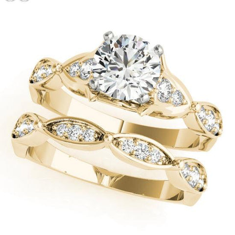Sakcon Jewelers Ring Dakota Diamond and Moissanite Engagement Ring