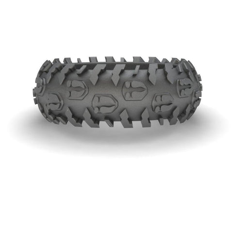 Sakcon Jewelers Ring Deer Print Tire Tread Ring 8mm