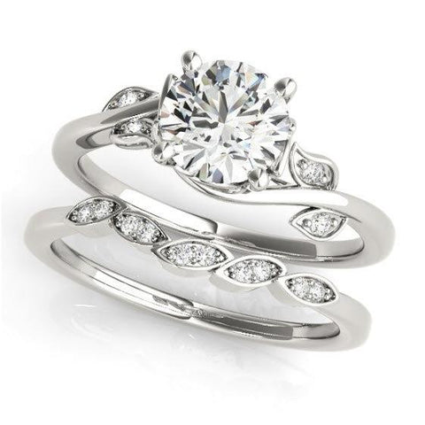 Sakcon Jewelers Ring Demi Diamond Engagement Ring Moissanite Engagement Ring