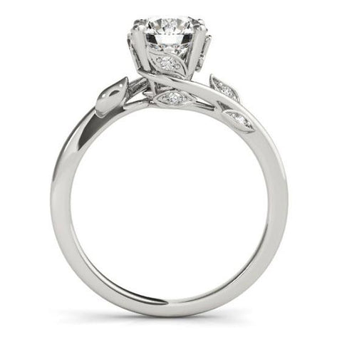 Sakcon Jewelers Ring Demi Diamond Engagement Ring Moissanite Engagement Ring