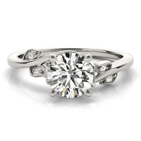 Sakcon Jewelers Ring Demi Diamond Engagement Ring Moissanite Engagement Ring