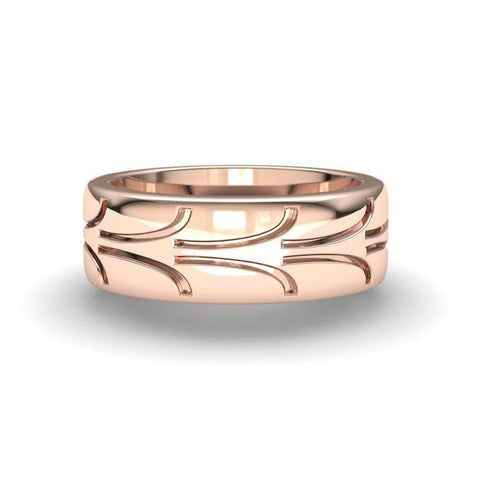 Sakcon Jewelers Ring Fantasy Street Tire-8 Tread Ring