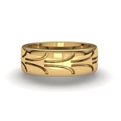 Sakcon Jewelers Ring Fantasy Street Tire-8 Tread Ring