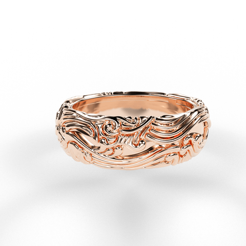 Sakcon Jewelers Ring Genavee Silver, Gold or platinum Wave Ring