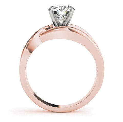 Sakcon Jewelers Ring Round Brilliant XOXO Open Swirl Engagement Ring