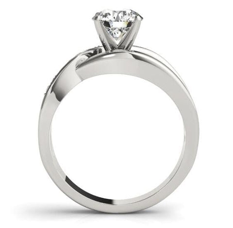 Sakcon Jewelers Ring Round Brilliant XOXO Open Swirl Engagement Ring