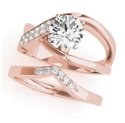 Sakcon Jewelers Ring Round Brilliant XOXO Open Swirl Engagement Ring