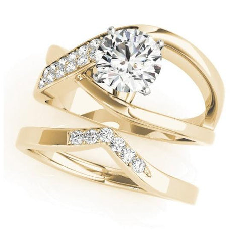 Sakcon Jewelers Ring Round Brilliant XOXO Open Swirl Engagement Ring