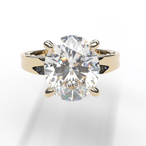 Sakcon Jewelers Ring Scarlett Vintage Moissanite Solitaire Open Scroll Engagement Ring