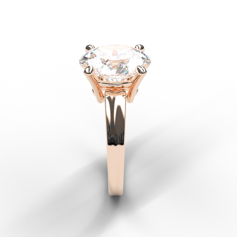 Sakcon Jewelers Ring Scarlett Vintage Moissanite Solitaire Open Scroll Engagement Ring