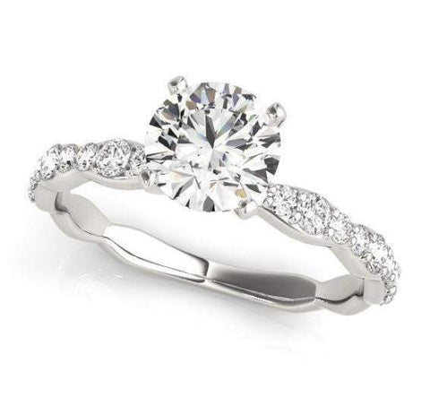 Sakcon Jewelers Ring Sterling Silver Autumn Diamond Engagement Ring