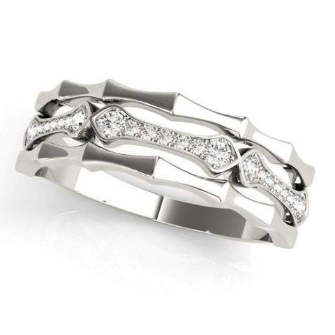 Sakcon Jewelers Ring Sterling Silver/CZ Carmen .10ctw Diamond Stackable Ring