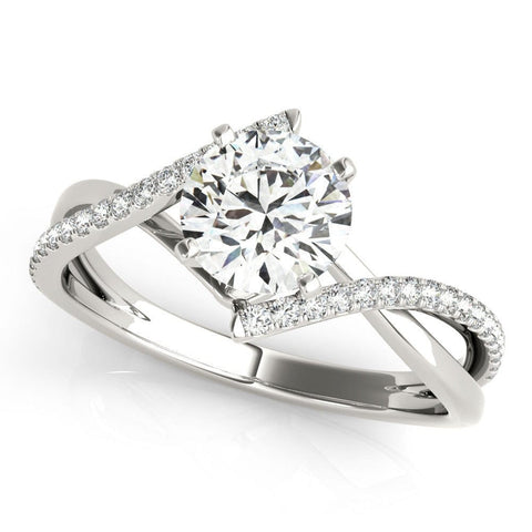 Sakcon Jewelers Ring Sterling Silver/CZ Caroline Diamond Engagement Ring