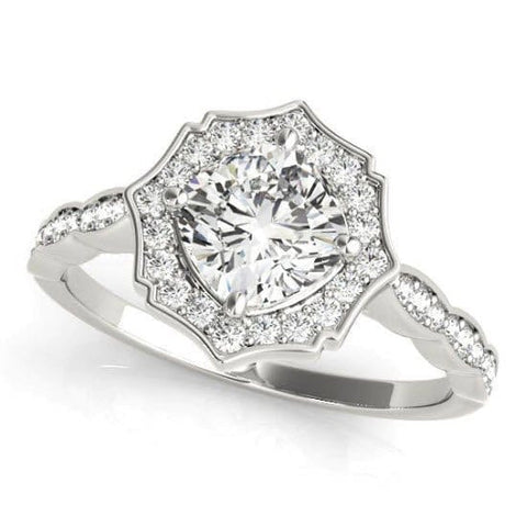 Sakcon Jewelers Ring Sterling Silver/CZ Claudia Lab-Created Diamond Engagement Ring